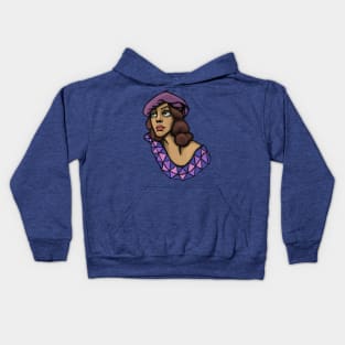 Bisexual pride deco portrait Kids Hoodie